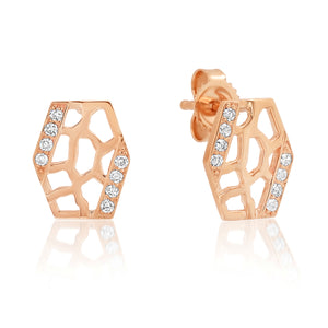 Tall Hexagon Studs