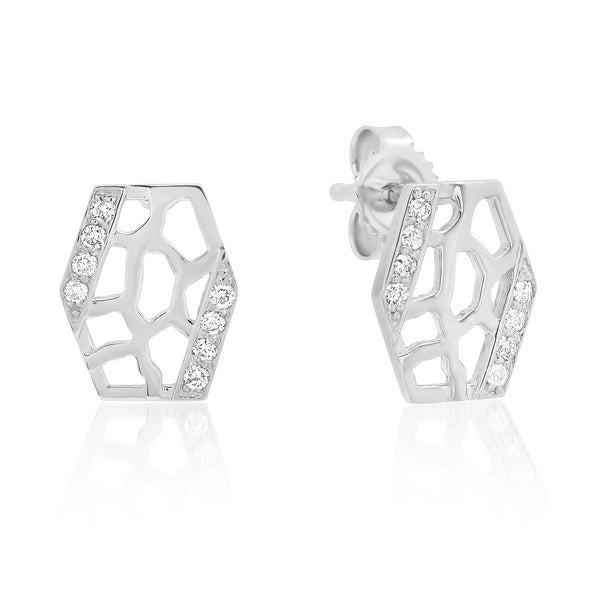 Tall Hexagon Studs